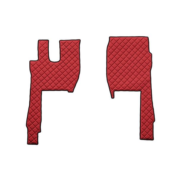 Tappetini Lampa, coppia in Skeentex - Rosso - compatibili per Ford F-Max (10/18>)