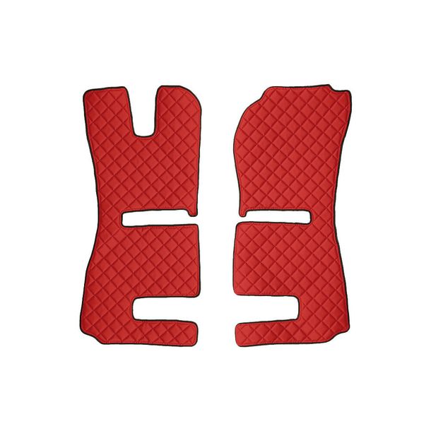 Lampa Floor Mat Pair, made of Skeentex - Red - compatible with Scania R Series 6 - Streamline (01/15>12/17) automatic, manual, Recaro seats, pneumatic passenger seat - Scania R Series 6 - Streamline (09/13>12/14) automatic, manual, Recaro s
