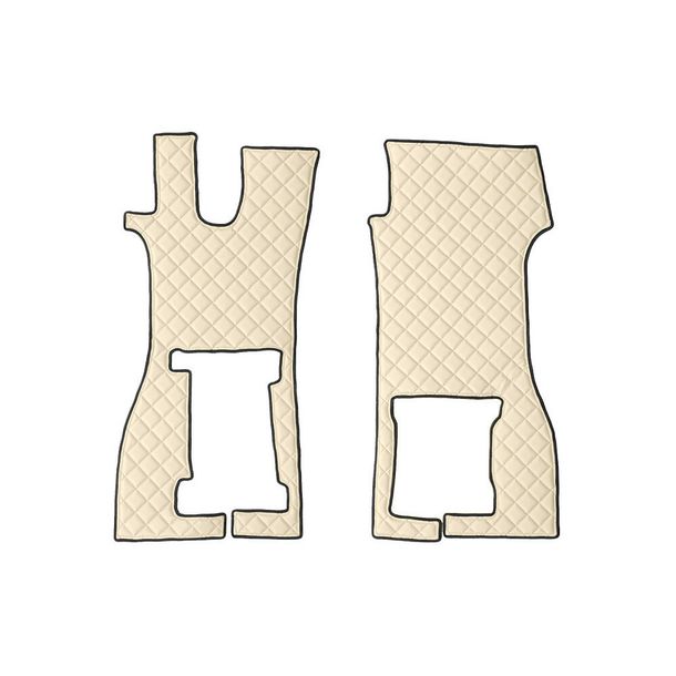 Lampa Rug, pair made of Skeentex - Cream - compatible with Scania R Series 7 - New Generation (11/16>) passenger seat foldable