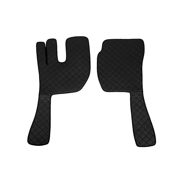 Tappetini Lampa, coppia in Skeentex - Nero - compatibili per Volvo FH Serie 3 (09/08>08/12) automatico, manuale, leva grande, leva piccola, senza vano centrale aggiuntivo - Volvo FH Serie 3 (08/02>08/08) automatico, manuale, leva grande, le