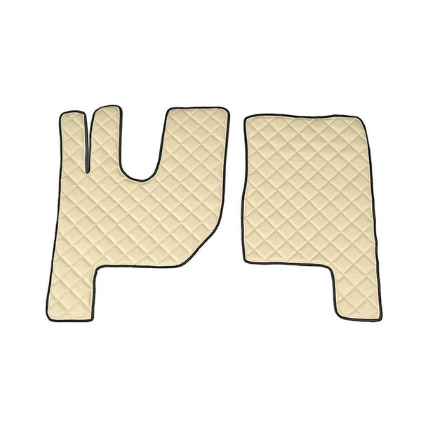 Moquette Lampa, paire en Skeentex - Crème - compatible pour Renault T (06/13>) cabine Night and Sleeper