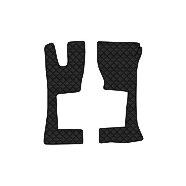 Floor Mats Lampa, pair made of Skeentex - Black - compatible with Mercedes Actros MP4 (09/11>09/19) narrow cab, tunnel - Mercedes Actros MP5 (10/19>) narrow cab, tunnel