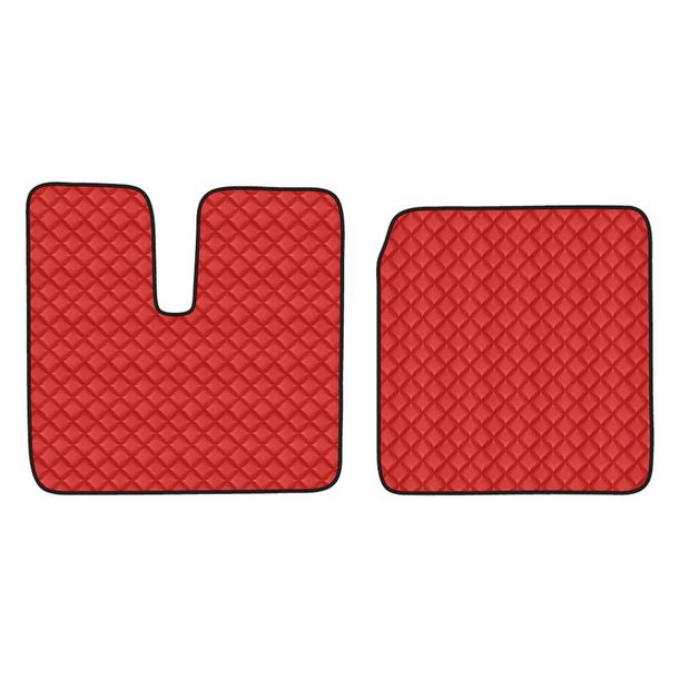Tappetino Lampa, coppia in Skeentex - Rosso - compatibile per Man TGA (03/99>05/10) cabina larga