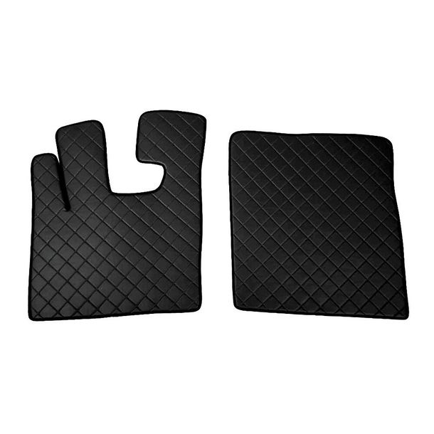 Tappetini Lampa, coppia in Skeentex - Nero - compatibili per Daf XF 105 (02/04>12/14) automatico, manuale, con Webasto, senza Webasto