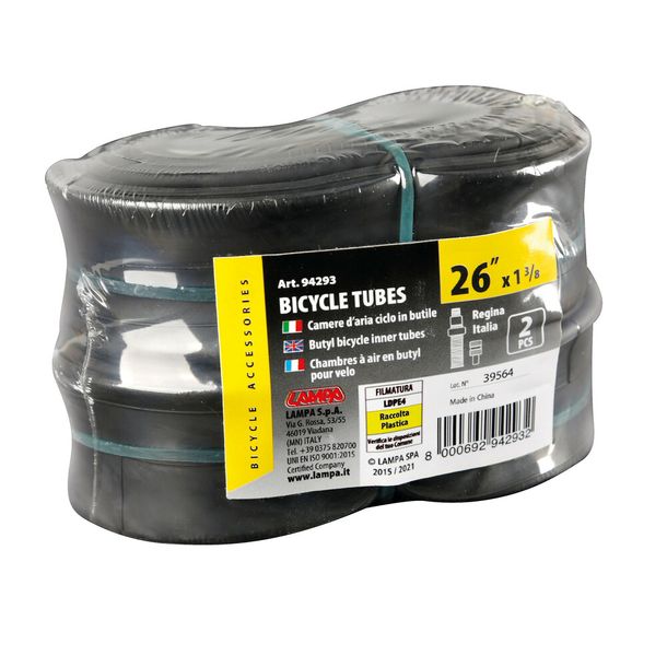 Butyl slang, 2 st. - Valvola Italia - 26 x 1 3/8