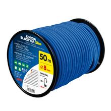 Élastique enroulé sur bobine - Ø 8 mm - 50 m - Bleu