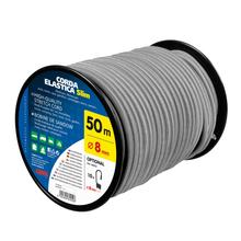 Elastische Kordel auf Spule - Ø 8 mm - 50 m - Grau