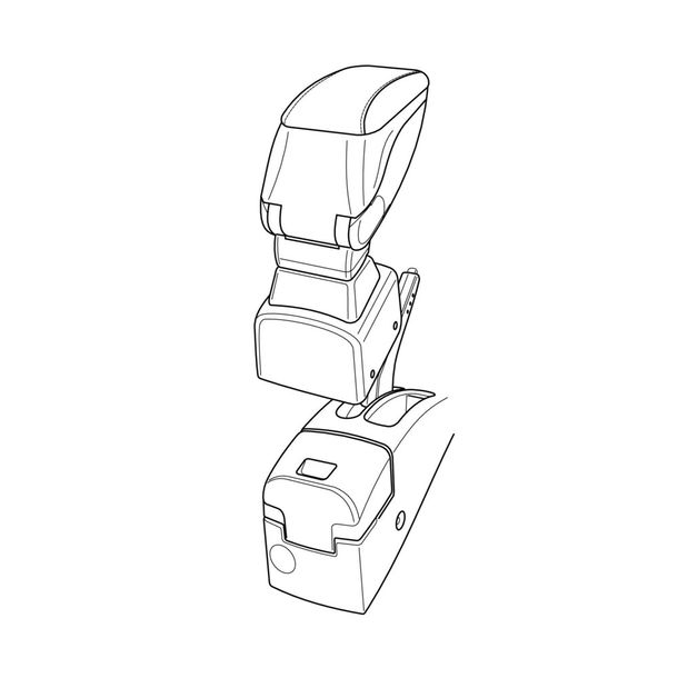 Support pour accoudoir Lampa compatible pour Nissan Note (03/06>09/13)