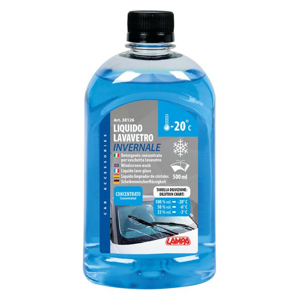Antigel lave-glaces -20°C Lampa 38126 Auto Hiver Liquide lave-glaces Nettoyant pour pare-brise 500ml
