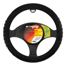 Gel Grip, Stuurwielbekleding van Microvezel - M - Ø 37/39 cm - Zwart