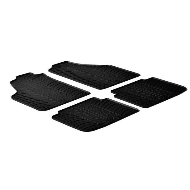 Custom-fit Lampa Rubber Floor Mats compatible with Fiat Idea (05/08>11/12) - Lancia Musa (10/07>12/13)