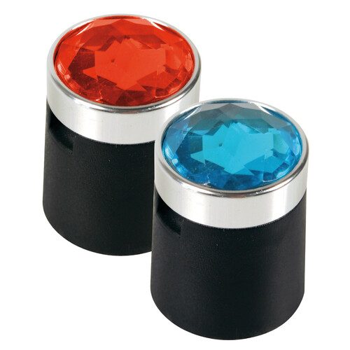 Colour Crystal, 20 Schraubenabdeckungen - Ø 17 mm - Blau