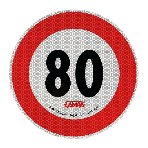 Autocollant de vitesse Lampa - Limitation de vitesse - 80 Km/h