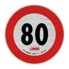 Geschwindigkeitsaufkleber Lampa Kennzeichnung Geschwindigkeitsbegrenzung - 80 Km/h
