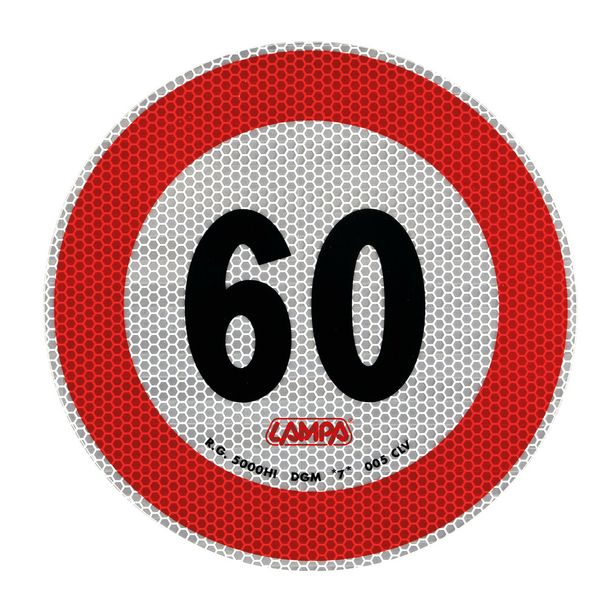 Speed Sticker Lampa Speed Limit Label - 60 Km/h