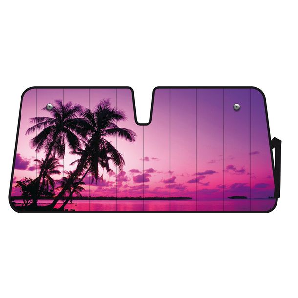 Thermoreflective Shield - 68x147 cm - Palm Beach Sunset