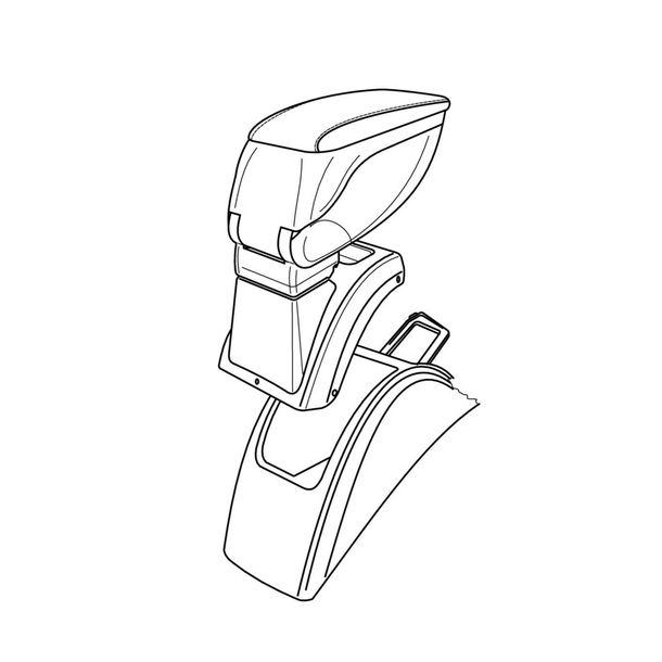 Soporte para reposabrazos Lampa compatible para Renault Megane II 3p (10/02>10/08) - Renault Megane II 4p (10/03>10/08) - Renault Megane II 5p (10/02>10/08) - Renault Megane II Grandtour (09/03>08/09) - Renault Thalia (11/08>06/14)