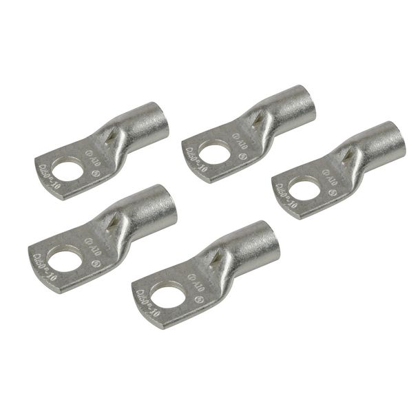Set of 5 crimp cable lugs made of tinned copper - cross-section 50 mm² - bore diameter 8 mm
