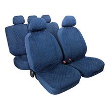 Coprisedili Lampa Set, rivestimenti coordinati in microfibra - Blu