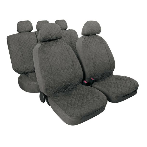 Seat Cover Lampa Set coordinated covers made of microfiber - Anthracite
