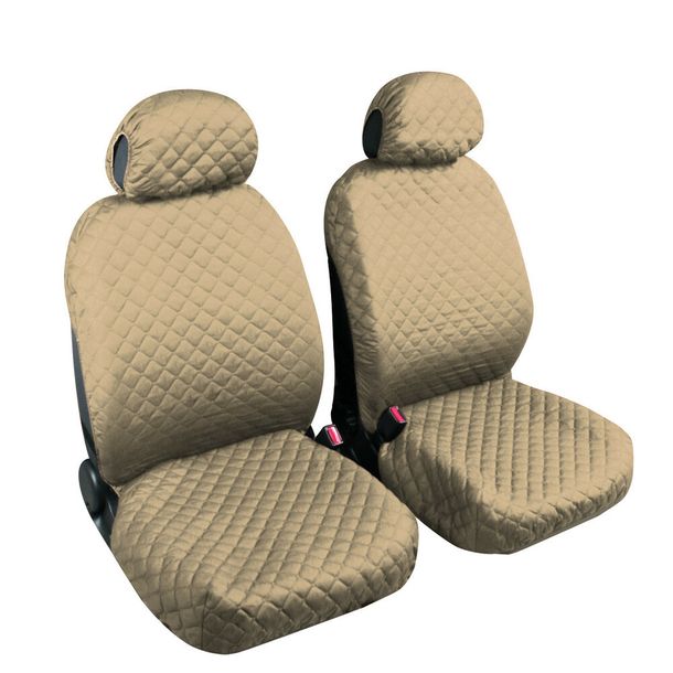 Housses de siège Lampa Paire de housses de siège avant en coton universelles - Beige