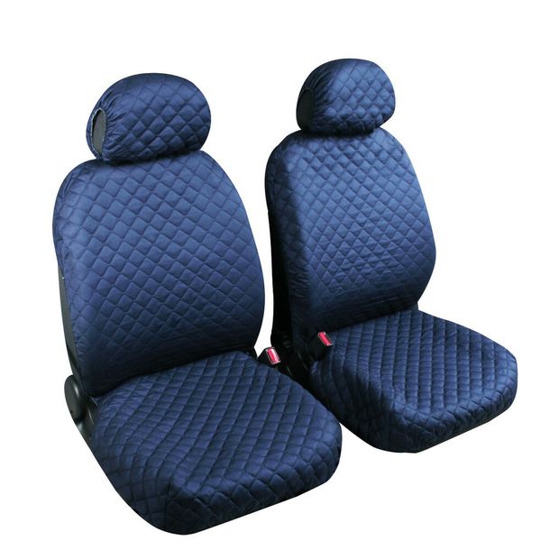 Fundas de asiento Lampa Par - Fundas delanteras universales de algodón - Azules