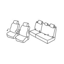 Sitzbezüge Lampa Set Superior - Schwarz/Grau - kompatibel für Opel Mokka (11/12>03/16) - Opel Mokka X (04/16>12/19)