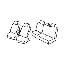 Sitzbezüge Lampa Set Superior - Grau/schwarz - kompatibel für Volkswagen Caddy (01/21>)