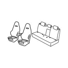 Sitzbezüge Lampa Set Superior - Schwarz/Rot - kompatibel für Skoda Octavia 5p (06/20>)