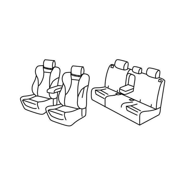 Coprisedili Lampa Set Superior - Nero/Blu - compatibili per Honda CR-V (11/18>)