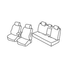 Sitzbezüge Lampa Set Superior - Schwarz/Grau - kompatibel für Seat Leon 5p (06/20>)