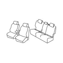 Sitzbezüge Lampa Set Superior - Schwarz/Grau - kompatibel für Volkswagen Golf VII Sportsvan (05/14>08/18)