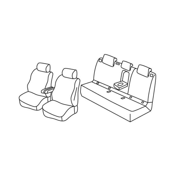 Seat Covers Lampa Set Superior - Hazelnut - compatible with Volkswagen ID.3 (08/20>)