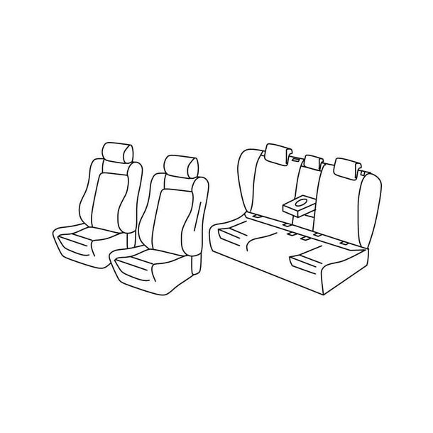 Ensemble de housses de siège Superior - Nocciola - compatible pour Volkswagen Passat 4p (12/14 > 10/20)