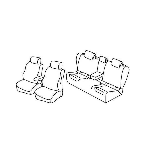 Coprisedili Lampa Set Superior - Grigio/nero - compatibili per Volkswagen Passat 4 porte (12/14>10/20)