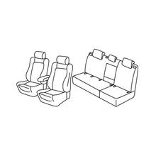 Sitzbezüge Lampa Set Superior - Grau/schwarz - kompatibel für Volkswagen Golf VI Variant (10/09>09/13)