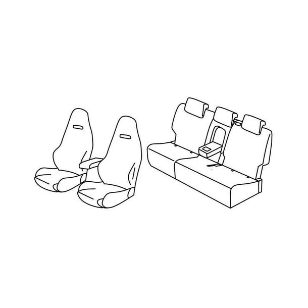 Coprisedili Lampa Set Superior - Nero/Rosso - compatibili per Skoda Kodiaq (04/17>)