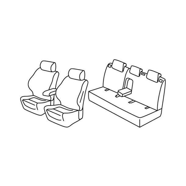 Coprisedili Lampa Set Superior - Grigio/Nero - compatibile per Ford Focus 5p (06/18>)