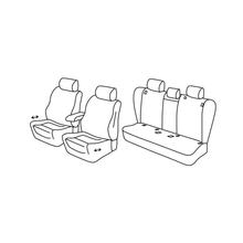 Sitzbezüge Lampa Set Superior - Schwarz/Blau - kompatibel für Bmw X1 (E84) (10/09>10/15)