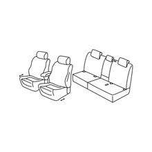 Sitzbezüge Lampa Set Superior - Schwarz/Blau - kompatibel für Audi Q3 (01/19>)