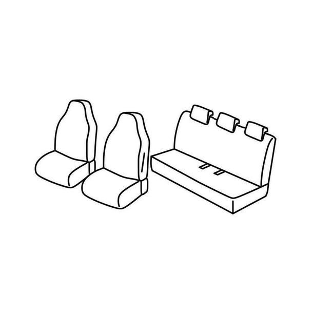 Set de housses de siège Superior - Nocciola - compatible pour Renault Zoe (13/04/>11/19)