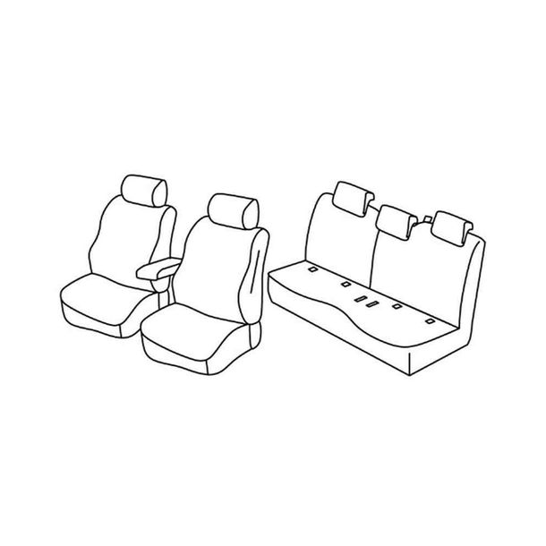 Stoelhoezen Lampa Set Superior - Beige - compatibel voor Mini Mini (F55) (07/14>)