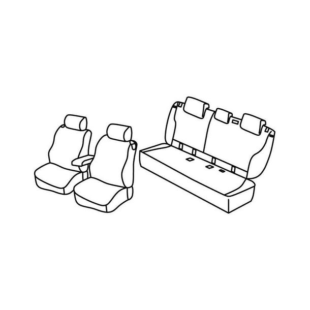 Coprisedili Lampa Set Superior - Grigio/Nero - compatibili per Bmw Serie 1 (F21) (07/12>09/19)