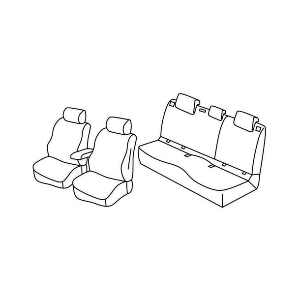 Coprisedili Lampa Set Superior - Grigio/Nero - compatibili per Audi A1 Sportback (11/18>)