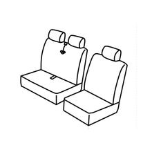 Seat Covers Lampa Set Superior - Black/Red - compatible for Opel Vivaro (08/01>12/13)
