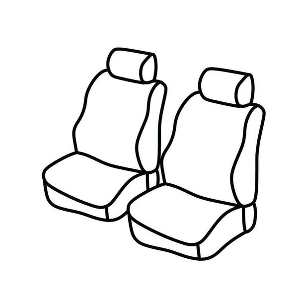 Coprisedili Lampa Set Superior - Nero/Rosso - compatibili per Volkswagen Caddy (01/21>)