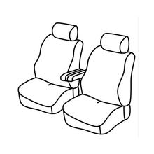 Seat Covers Lampa Set Superior - Black/Red - compatible for Volkswagen Transporter T5 (04/03>03/15)
