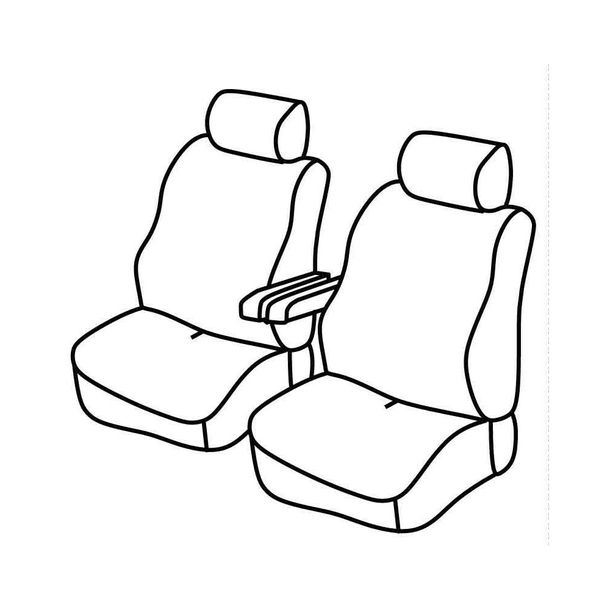 Ensemble de housses de siège Superior - Nocciola - compatible pour Volkswagen Transporter T5 (04/03>03/15)