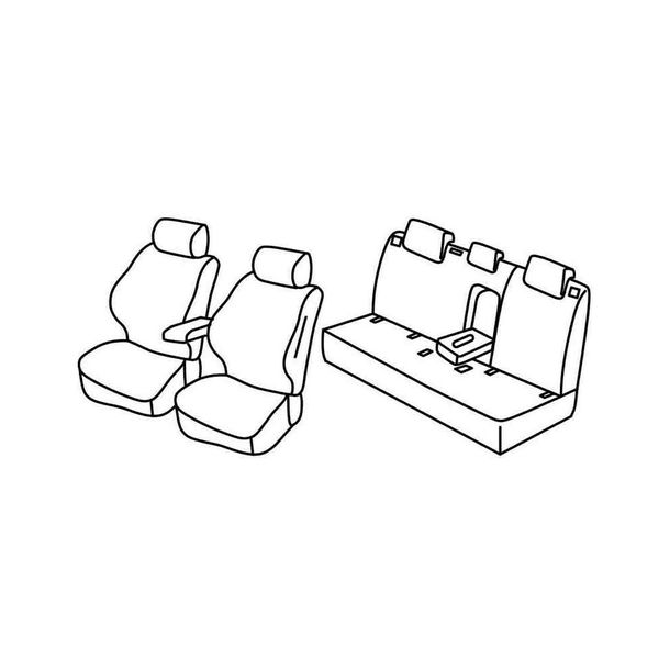 Coprisedili Lampa Set Superior - Nero/Blu - compatibili per Volkswagen Golf VIII 5p (01/20>)
