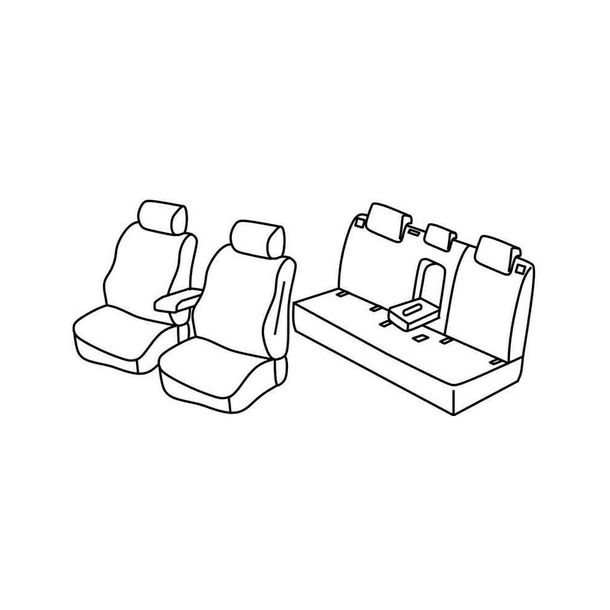 Ensemble de housses de siège de qualité supérieure - Nocciola - compatible pour Volkswagen Golf VIII 5p (01/20>)